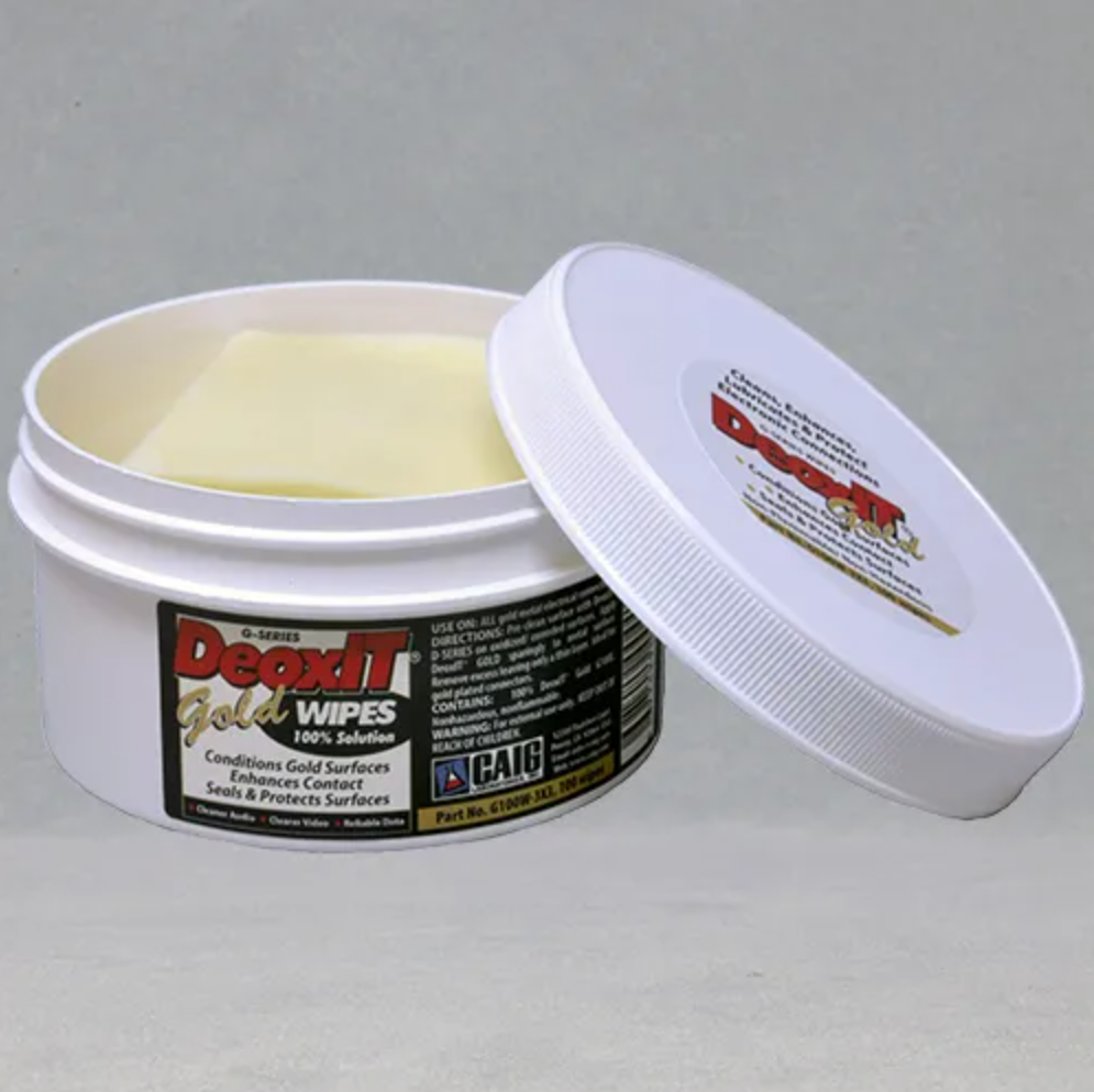 DeoxIT® GOLD, #G100W-3X3 (Wipes, 3.0 x 3.0″), 100 wipes